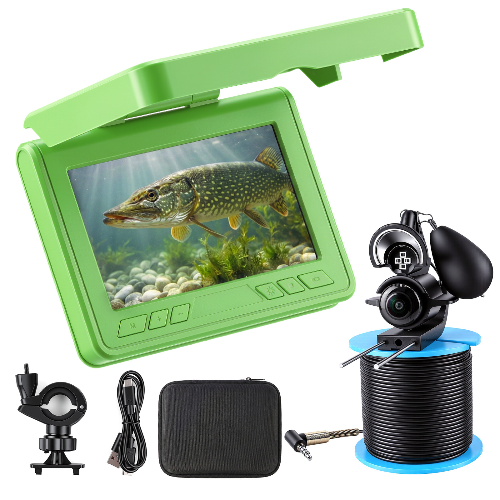 Fish Finder Portable - Portable Underwater Visual Fish Finder 4.3
