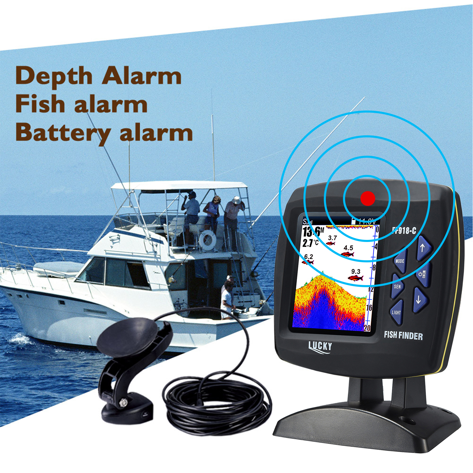 Fish Finder Wired Transducer S - đánh giá và giá Fish Finder Transducer