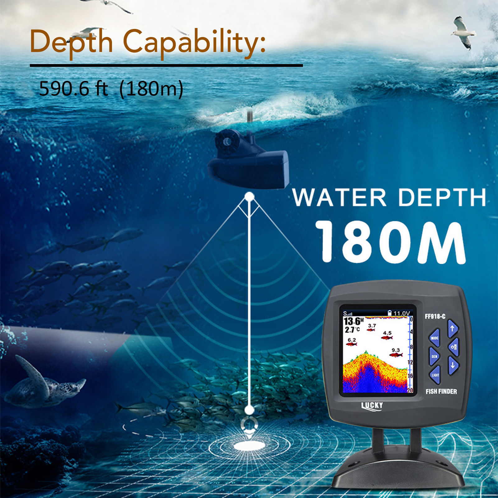 Fish Finder Wired Transducer S - đánh giá và giá Fish Finder Transducer