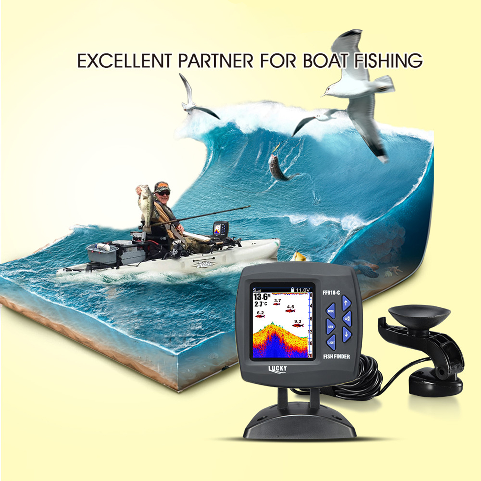 Fish Finder Wired Transducer S - đánh giá và giá Fish Finder Transducer