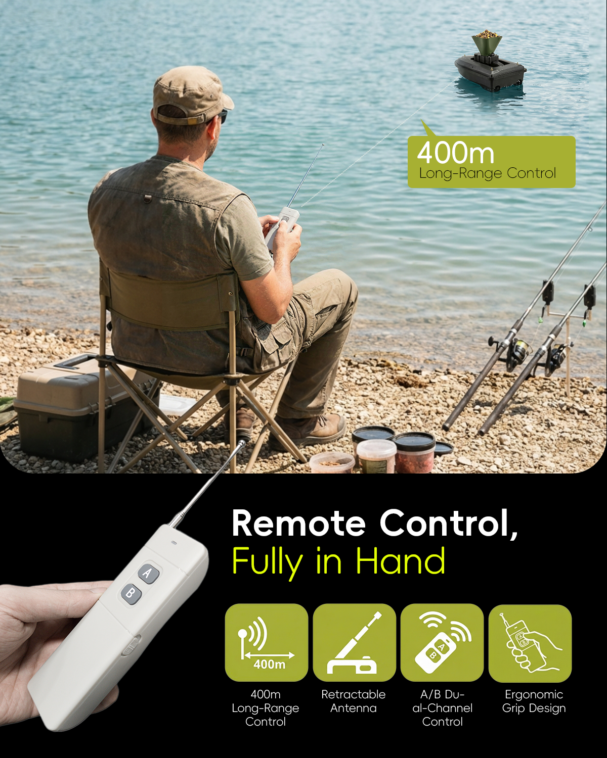 360° Rotating Bait Dispenser & - đánh giá và giá Fish Finder Cable