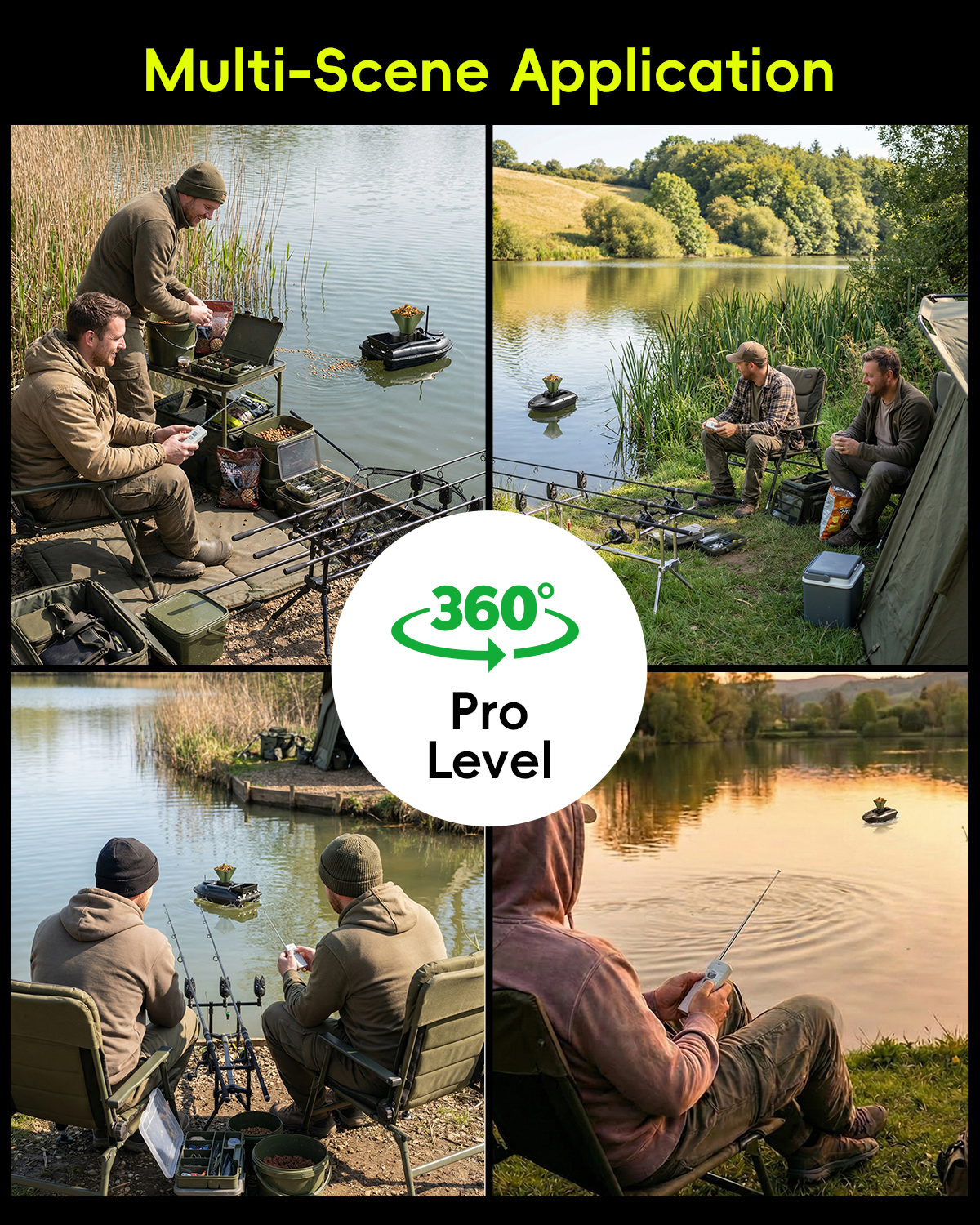 360° Rotating Bait Dispenser & - đánh giá và giá Fish Finder Cable