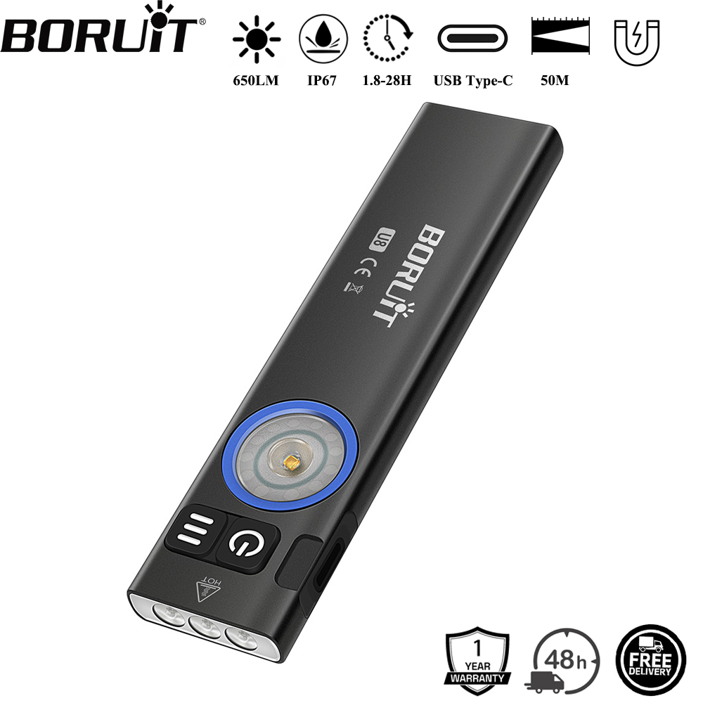 BORUiT U8 650LM EDC LED Flashl - đánh giá và giá Fishing Light