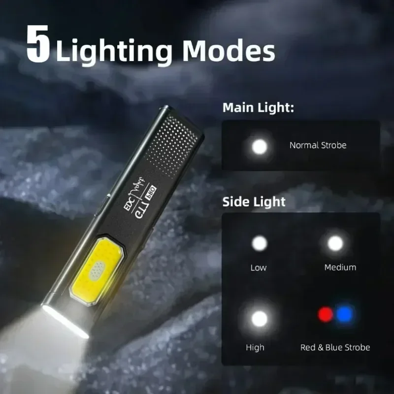 Mini LED Flashlight USB C Rech - đánh giá và giá Fishing Light