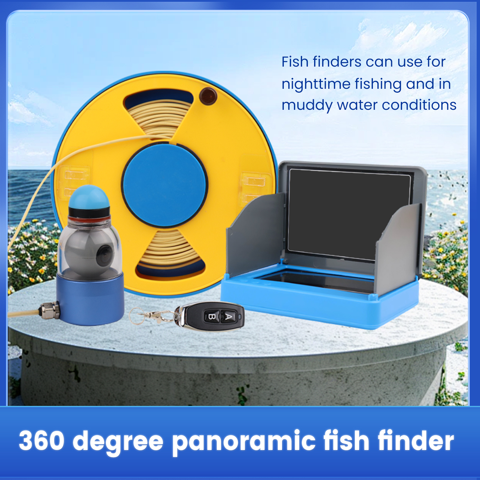 WIFI 360° Underwater Fishing C - đánh giá và giá Fish Finder Portable
