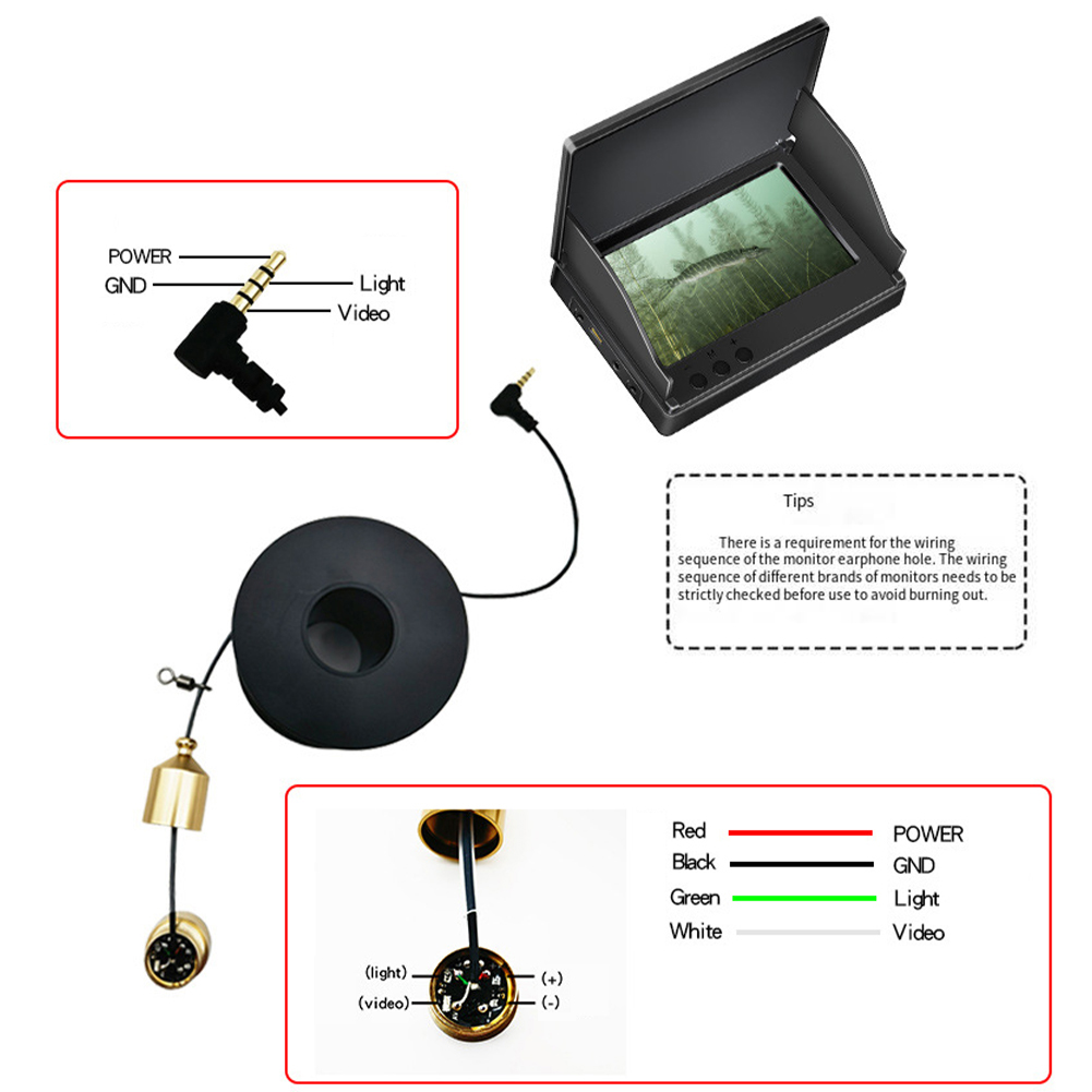 1pc Underwater Fishing Camera  - đánh giá và giá Fishing Depth Finder