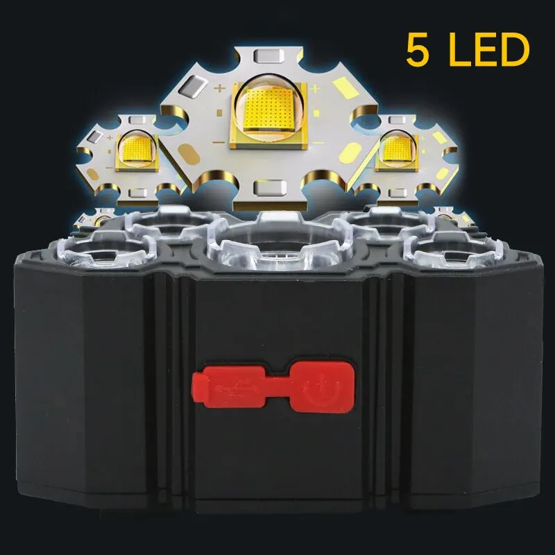 Rechargeable 5 LED Headlamp St - đánh giá và giá Fish Finder Battery