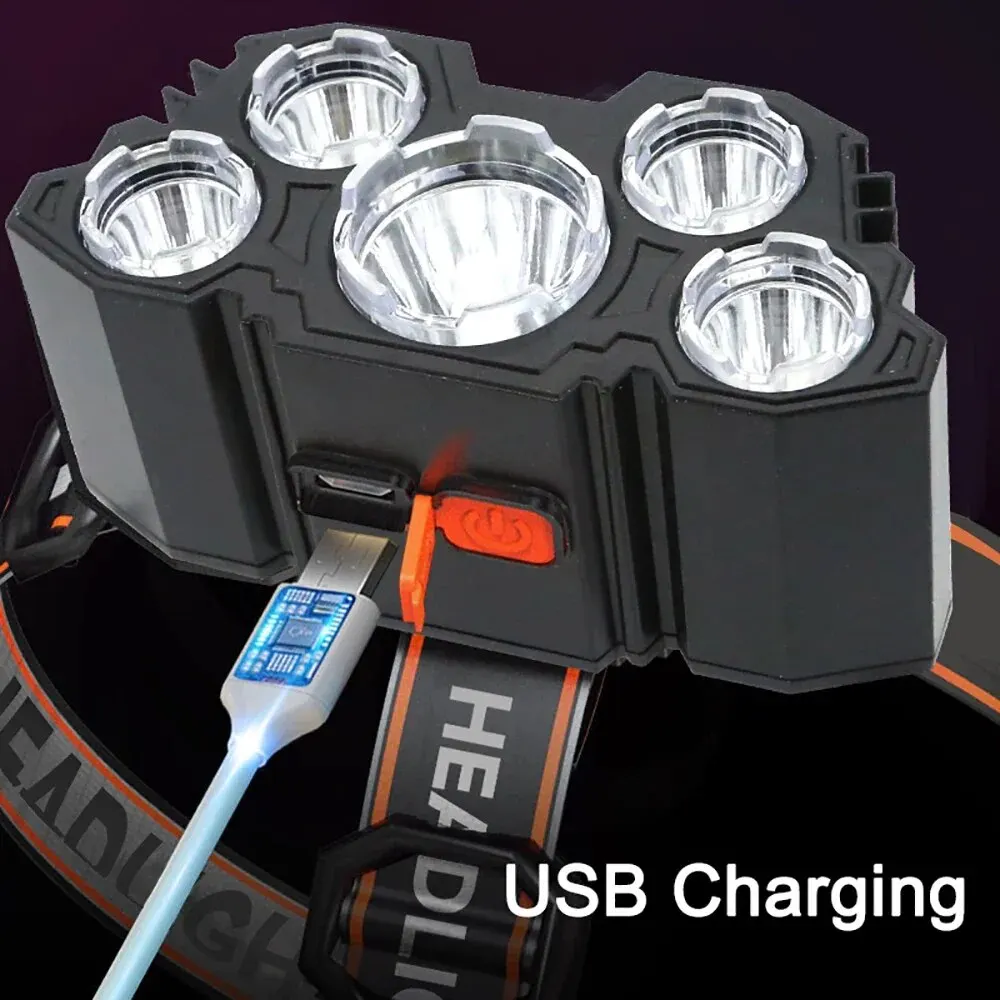 Rechargeable 5 LED Headlamp St - đánh giá và giá Fish Finder Battery