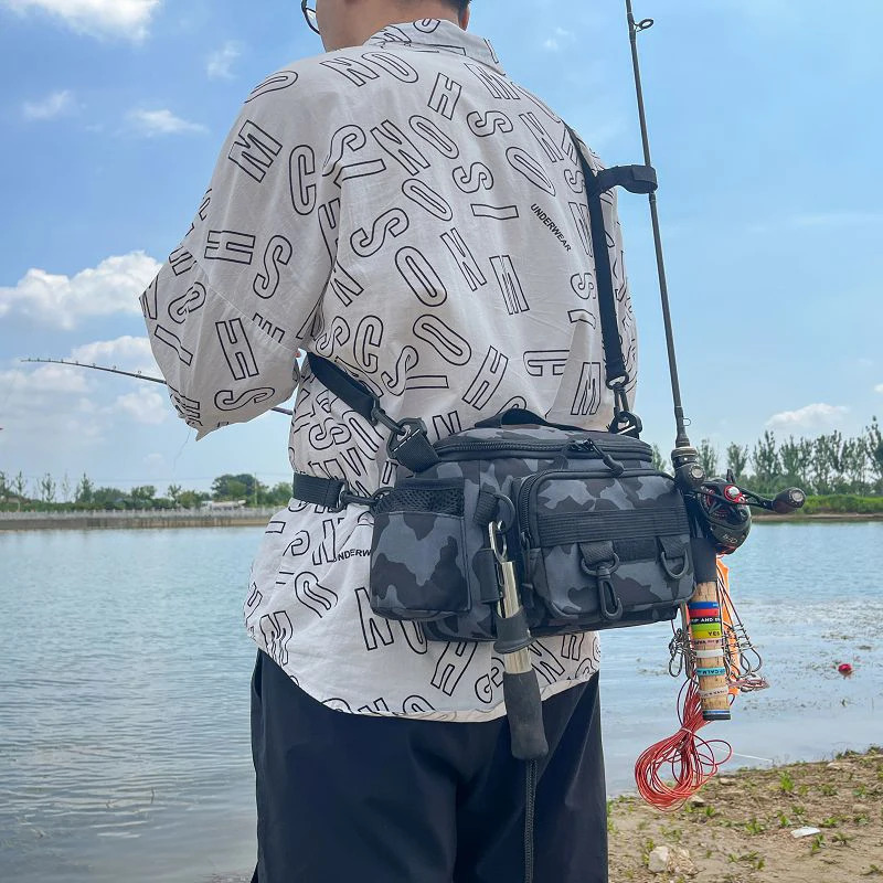 Black Fishing Tackle Shoulder  - đánh giá và giá Fish Finder Case
