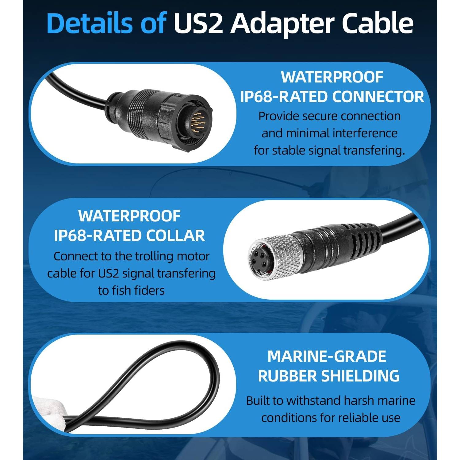 For Minn Kota MKR-US2-13 Unive - đánh giá và giá Fish Finder Transducer