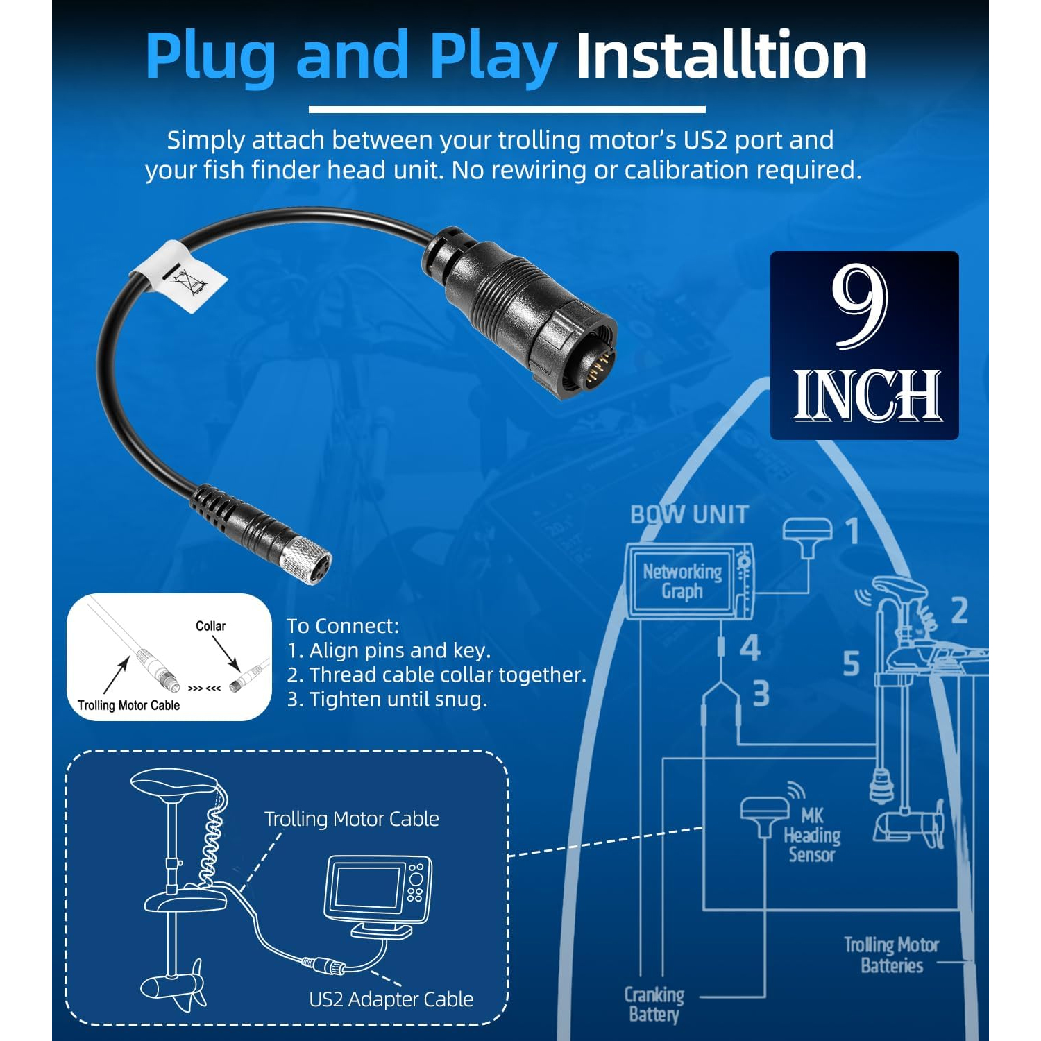 For Minn Kota MKR-US2-13 Unive - đánh giá và giá Fish Finder Transducer