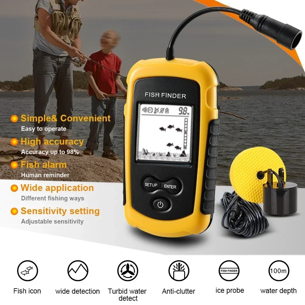 Wireless Sonar Detection Fish  - đánh giá và giá Fish Finder Cable