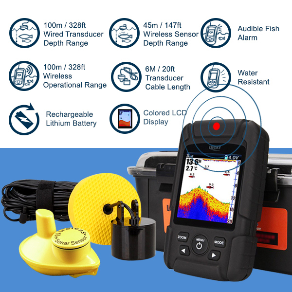 FF718LiC 2-in-1 LUCKY Fishfind - đánh giá và giá Fish Finder Cable