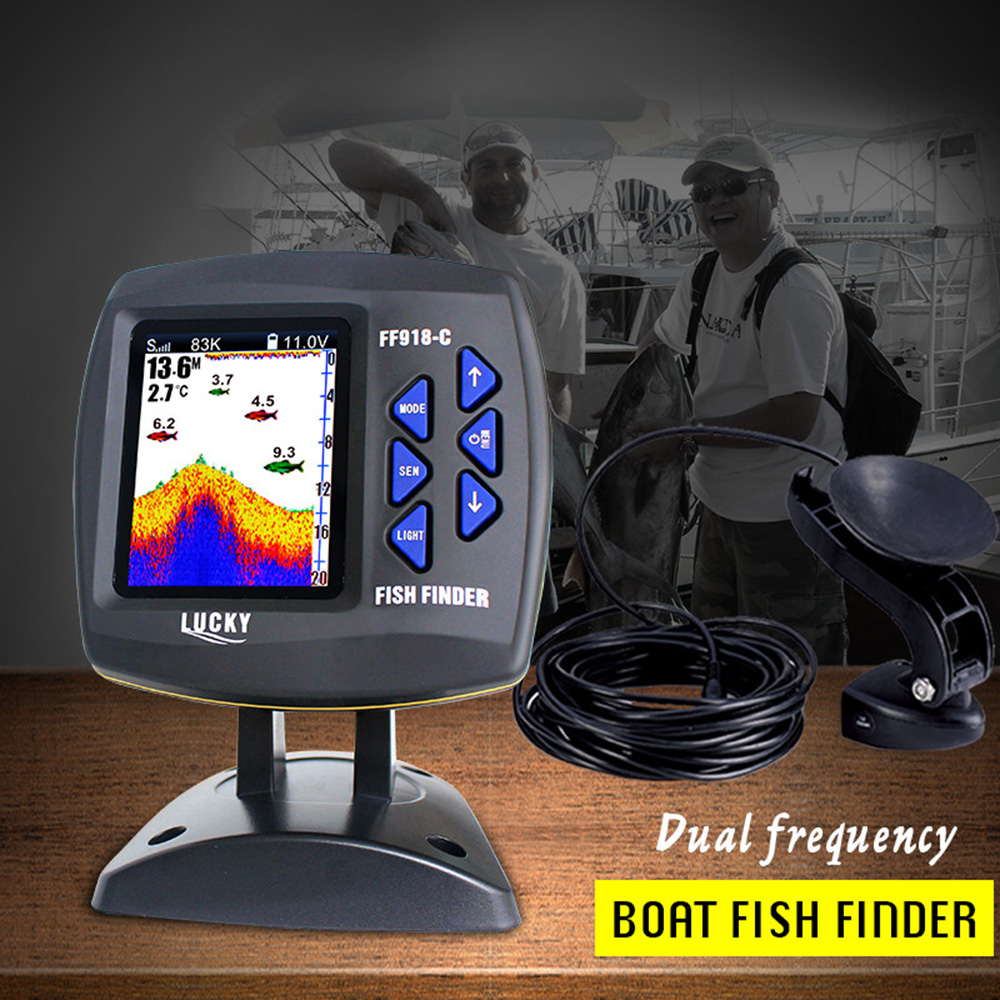 FF918-C100DS Color Screen Wire - đánh giá và giá Fish Finder Gps