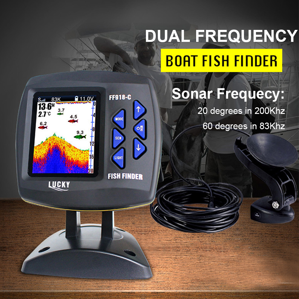 FF918-C100DS Color Screen Wire - đánh giá và giá Fish Finder Gps