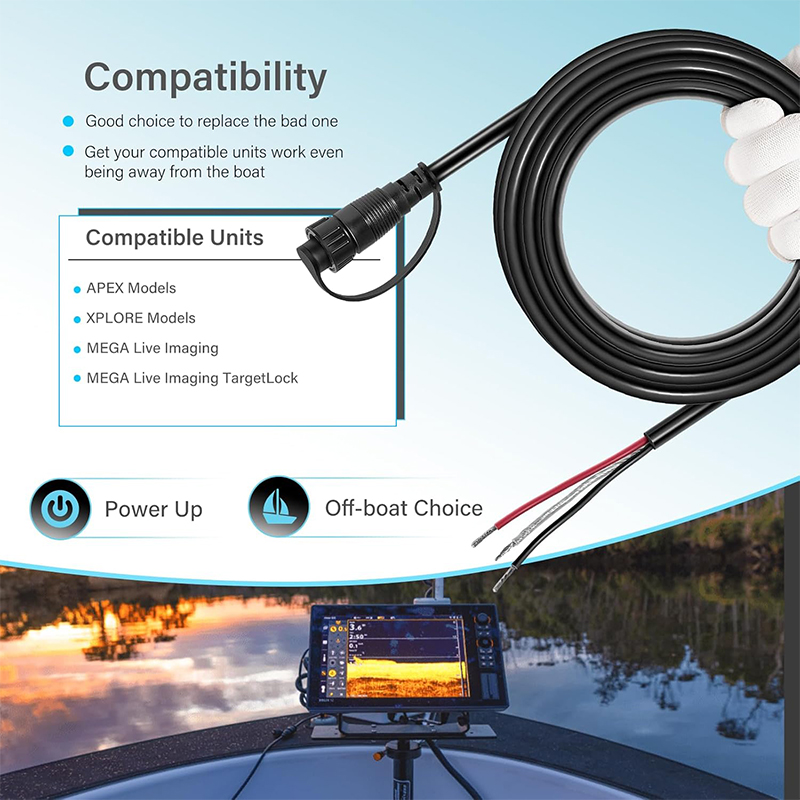 720110-1 PC13 Power Cable for  - đánh giá và giá Fish Finder