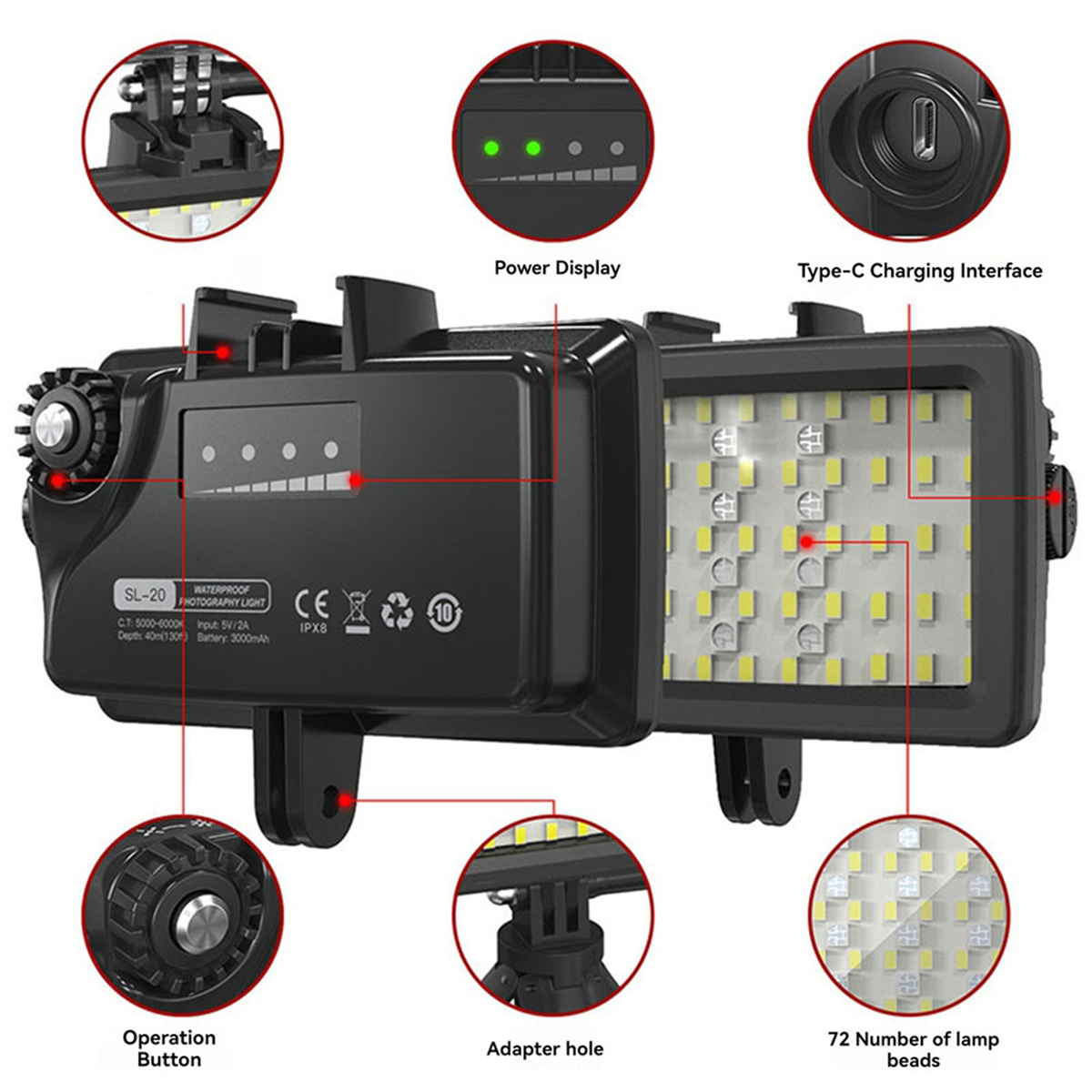 【Last-Chance!】LED Photographic - đánh giá và giá Underwater Camera