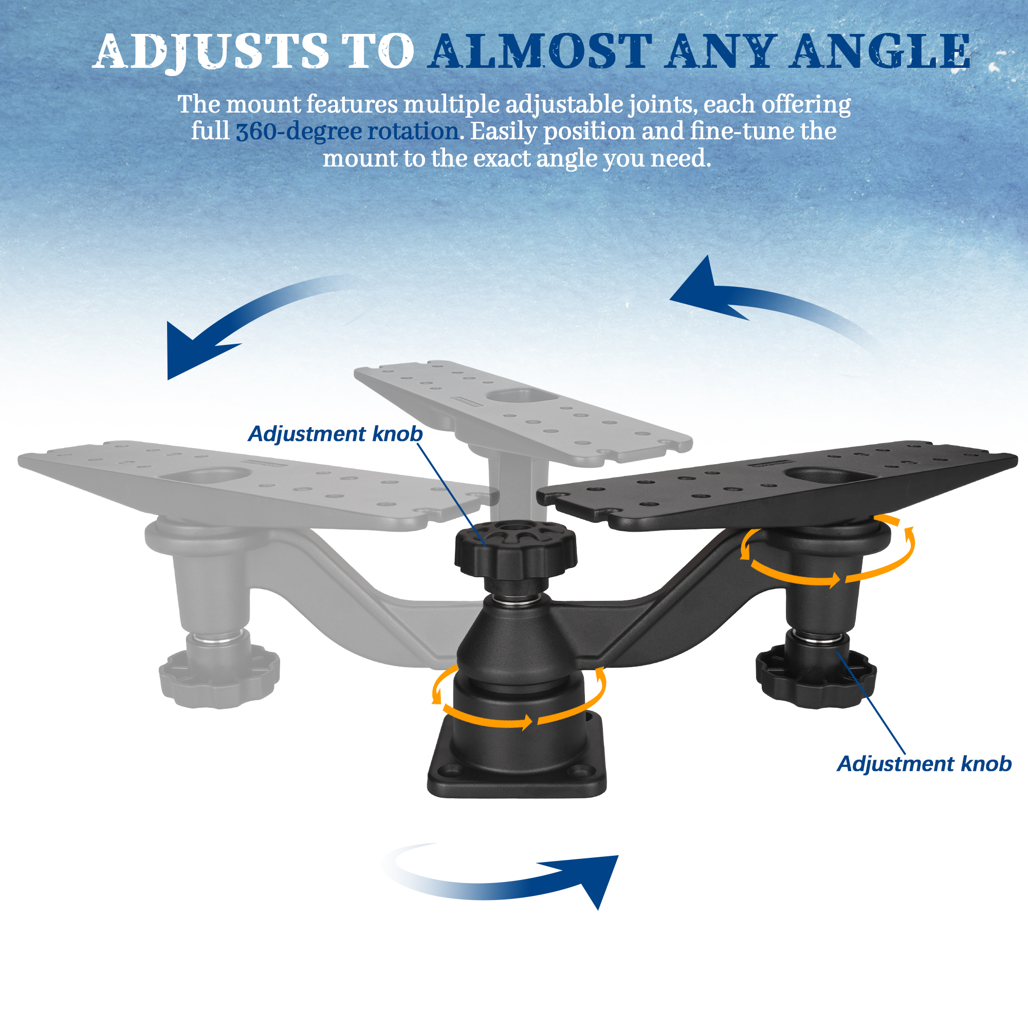 Heavy-duty vertical base mount - đánh giá và giá Fish Finder Mount