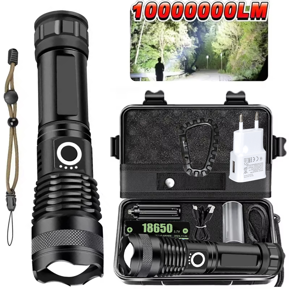 High Power LED Flashlight Rech - đánh giá và giá Fishing Light