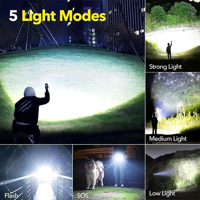 High Power LED Flashlight Rech - đánh giá và giá Fishing Light