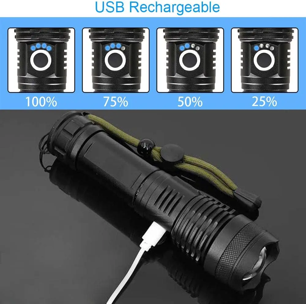 High Power LED Flashlight Rech - đánh giá và giá Fishing Light