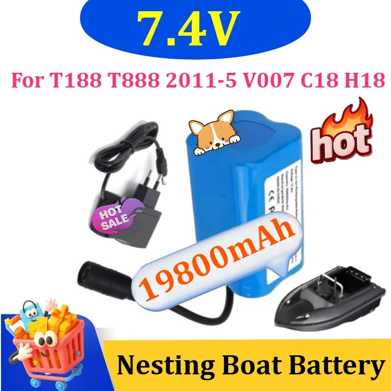 7.4V 19800mAh Battery with USB - đánh giá và giá Fish Finder Charger